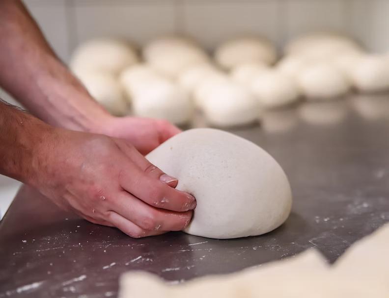 Kneading Pizza Dough